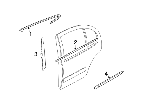 Exterior Trim - Rear Door for 2003 Infiniti I35 #0