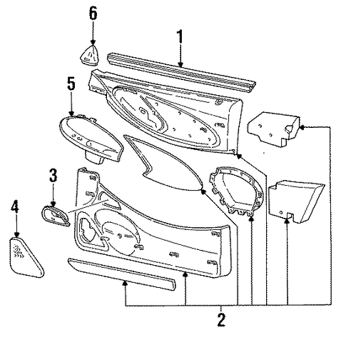 Mustang INTERIOR TRIM - DOOR