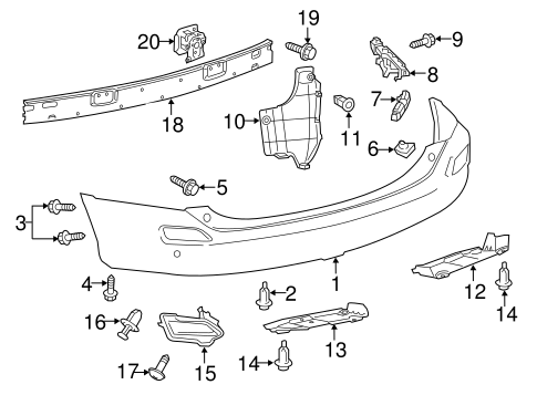 BODY/BUMPER & COMPONENTS - REAR for 2014 Toyota RAV4 #1