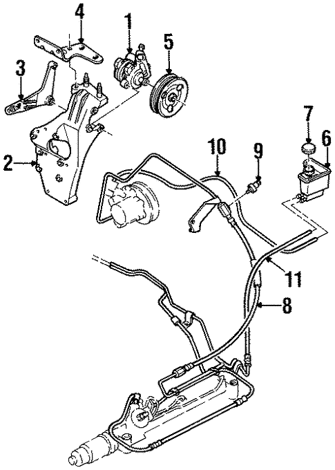 Pump & Hoses for 1996 Ford Contour #0