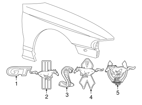 Mustang EXTERIOR TRIM - FENDER
