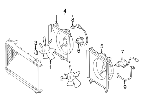 COOLING SYSTEM/COOLING FAN for 2002 Toyota Solara #1