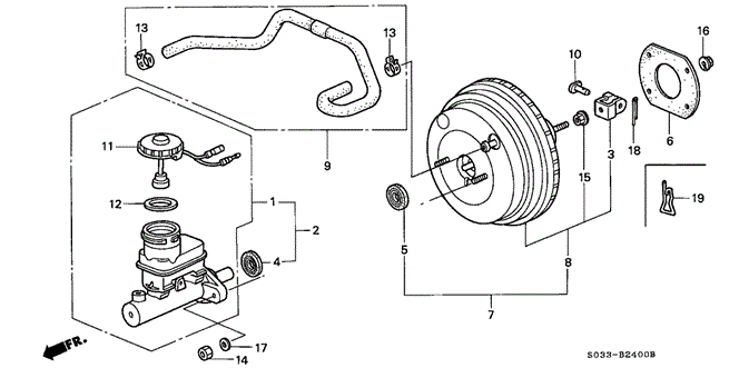 CHASSIS/MASTER POWER for 1996 Honda CIVIC HATCHBACK #1