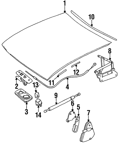 928 HOOD & COMPONENTS