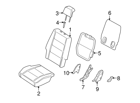 Body/Rear Seat Components for 2006 Ford Freestyle #1