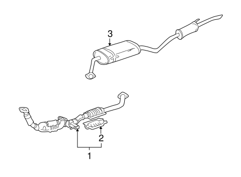 EXHAUST SYSTEM/EXHAUST COMPONENTS for 1998 Toyota Sienna #1