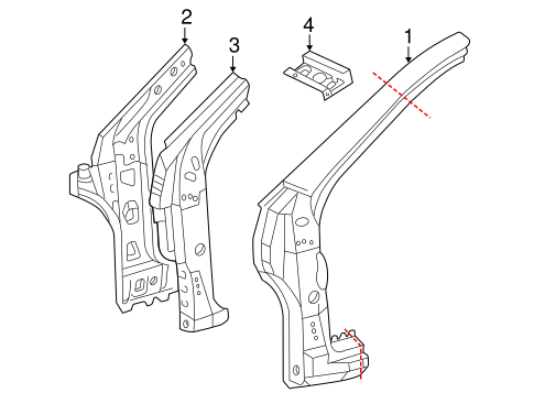 BODY/HINGE PILLAR for 2004 Scion xA #1