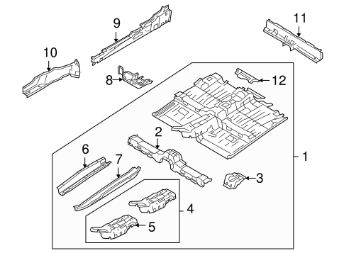 Body/Floor & Rails for 2013 Ford Transit Connect #1