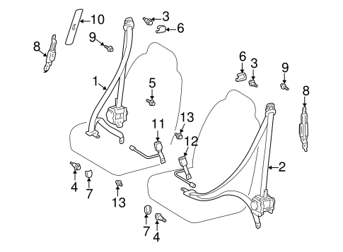 ELECTRICAL/FRONT SEAT BELTS for 2006 Scion xA #1