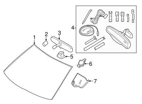 Body/Glass - Windshield for 2013 Ford Edge #1