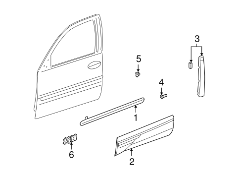 Bonneville EXTERIOR TRIM - FRONT DOOR