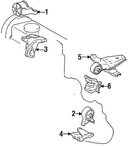 ENGINE/ENGINE & TRANS MOUNTING for 1997 Toyota Tercel #1
