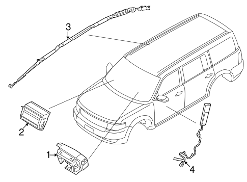 Electrical/Air Bag Components for 2013 Ford Flex #1