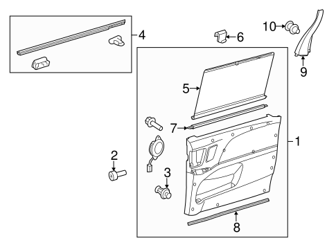 BODY/INTERIOR TRIM - SIDE DOOR for 2014 Toyota Sienna #1