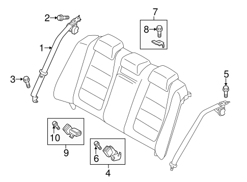 Rear Seat Belts for 2014 Mazda 6 #0