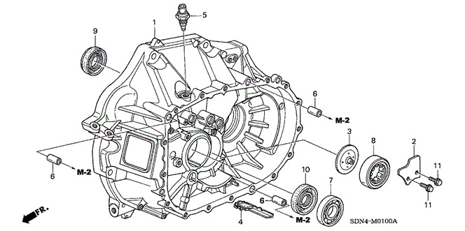 Transmission - Manual/MT Clutch Case (L4) for 2003 Honda ACCORD COUPE #1