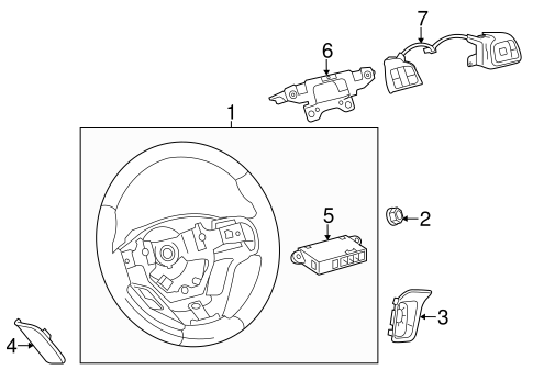 Steering/Steering Wheel & Trim for 2016 Toyota Highlander #1