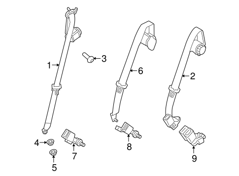 Discovery Sport SECOND ROW SEAT BELTS