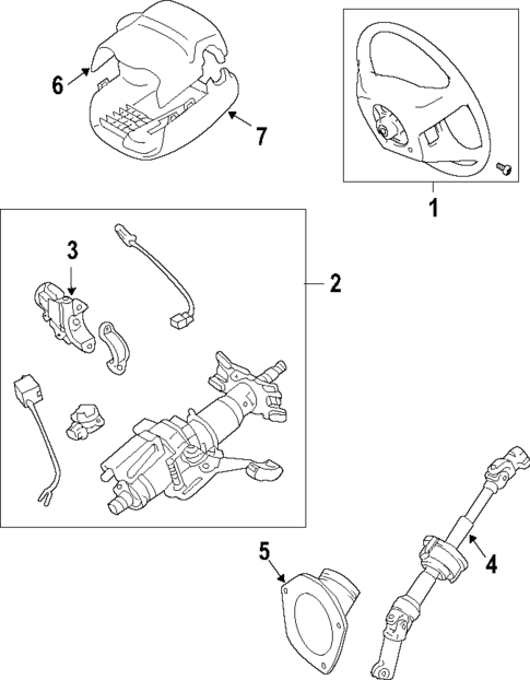 Steering Column for 2007 Toyota Sienna #0