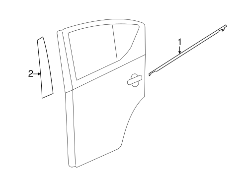 Body/Exterior Trim - Rear Door for 2014 Nissan Versa #1