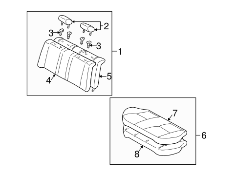 BODY/REAR SEAT COMPONENTS for 1998 Toyota Corolla #3
