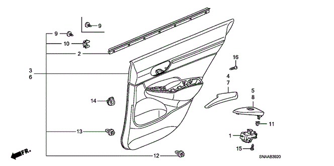 INTERIOR / BUMPER/REAR DOOR LINING for 2009 Honda CIVIC SEDAN #1