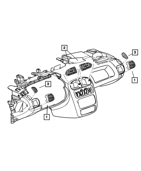 Air Ducts and Outlets for 2005 Dodge Neon #1