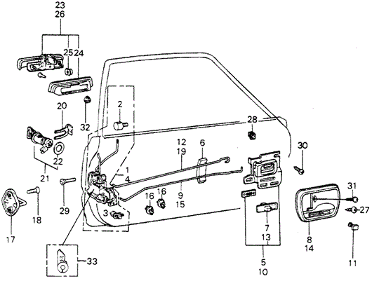 BODY / AIR CONDITIONING/DOOR LOCK (1) for 1982 Honda CIVIC HATCHBACK #1