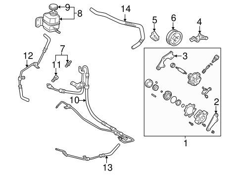 STEERING/PUMP & HOSES for 2003 Toyota Sienna #1