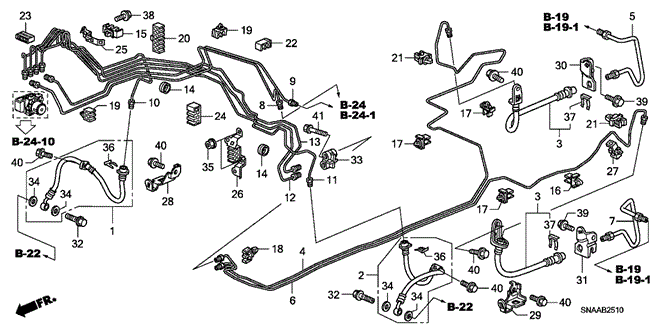 CHASSIS/BRAKE LINES (ABS) (DRUM) for 2009 Honda CIVIC SEDAN #1