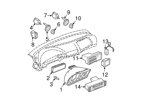 Cluster & Switches for 1999 BMW 528i #0