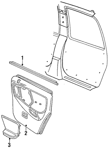 Taurus INTERIOR TRIM - REAR DOOR