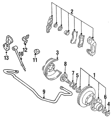 F-350 STABILIZER BAR & COMPONENTS 2