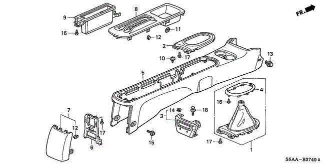Interior/Bumper/Console (1) for 2004 Honda CIVIC SEDAN #1