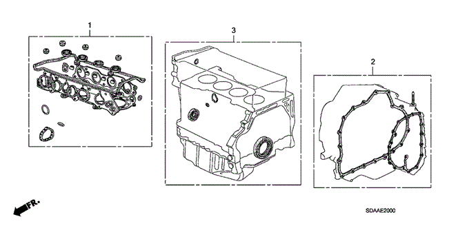 Engine/Gasket Kit (L4) for 2007 Honda ACCORD SEDAN #1
