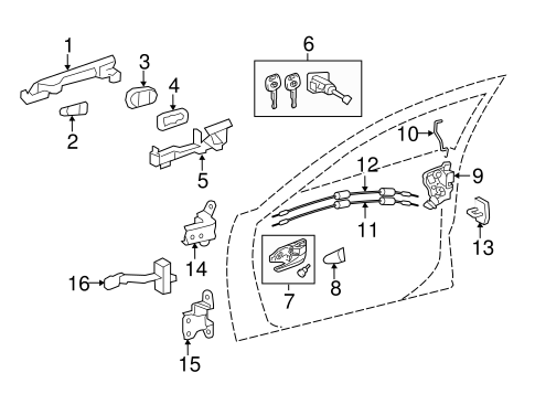 BODY/LOCK & HARDWARE for 2016 Toyota Camry #1