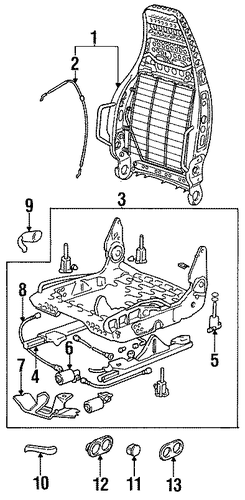911 FRONT SEAT COMPONENTS 2