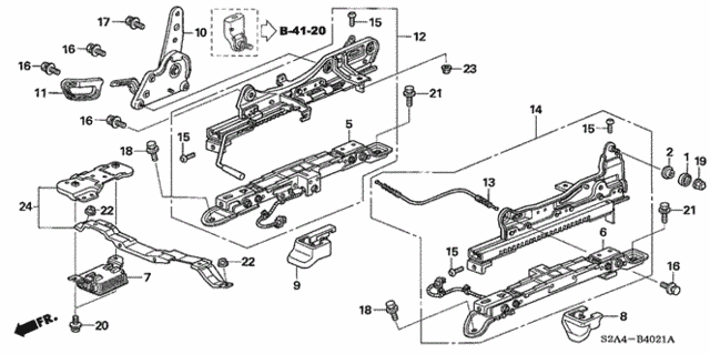 Seat Components (R.) ('06-) for 2007 Honda S2000 #0