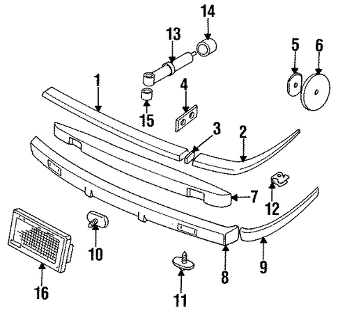 XJS BUMPER & COMPONENTS - REAR