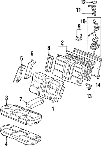 Garnish, Rear Seat Lock *YR169L* (Mild Beige) Garnish, Rear Seat Lock *YR169L* (Mild Beige)