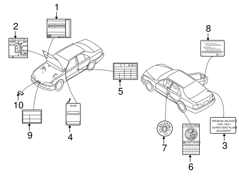 Labels for 2005 Infiniti Q45 #0