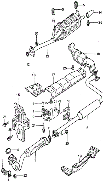 ELECTRICAL / EXHAUST / HEATER / FUEL/EXHAUST SYSTEM (1) for 1980 Honda ACCORD HATCHBACK #1