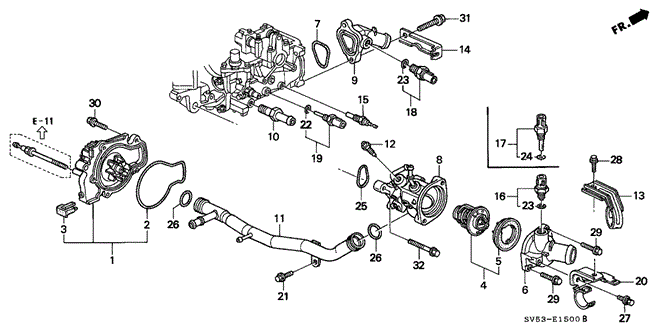 ENGINE/WATER PUMP - SENSOR for 1997 Honda ACCORD 5-DOOR #1