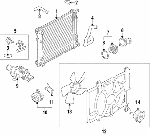 Cooling System/Cooling System for 2014 Nissan Versa #1