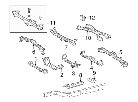 BODY/CROSSMEMBERS & COMPONENTS for 2011 Toyota Tacoma #2