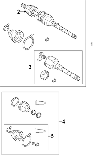 FRONT DRIVE AXLE/AXLE SHAFTS & JOINTS for 2009 Toyota Matrix #1