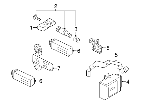 911 TIRE PRESSURE MONITOR COMPONENTS