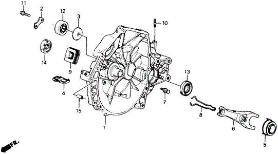 MT Clutch Housing - Clutch Release for 1991 Honda Prelude #0
