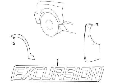 Exterior Trim - Fender for 2004 Ford Excursion #0