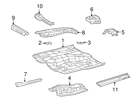 BODY/FLOOR & RAILS for 2011 Toyota Matrix #2